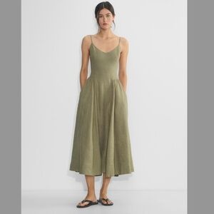 ARITZIA TECHNIQUE LINEN MIDI DRESS